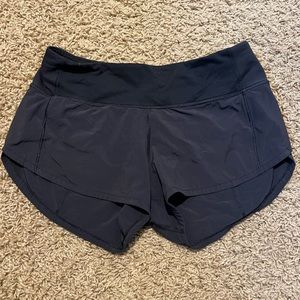 Lululemon Black Speed Up Shorts 2.5”